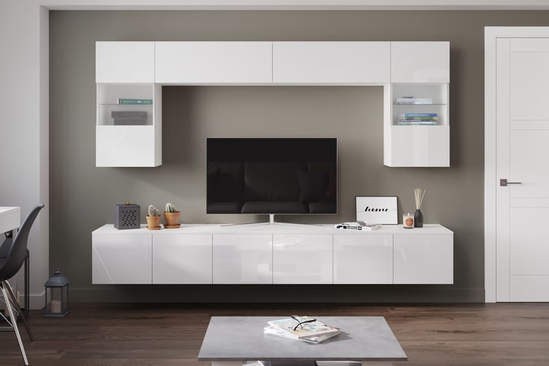 ARDMAIR Tv-Möbelset 41x240 cm Akryl/Vit - Tv-möbelset
