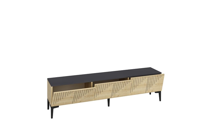 ARTEMIS Tv-bänk 180x37 cm Brun/Svart - Möbler - Vardagsrum - Tv-möbler & mediamöbler - Tv-bänkar