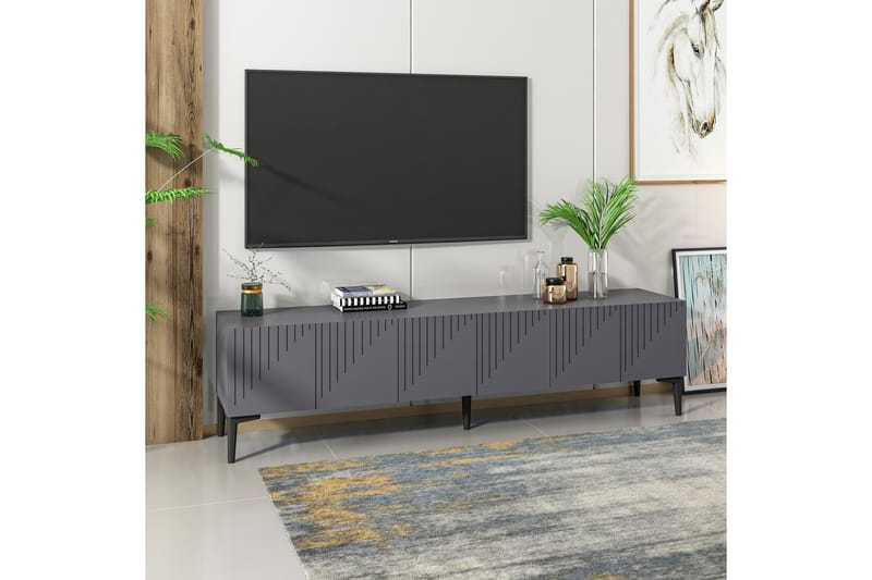 ARTEMIS Tv-bänk 180x37 cm Svart - Möbler - Vardagsrum - Tv-möbler & mediamöbler - Tv-bänkar