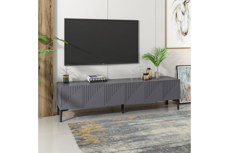 ARTEMIS Tv-bänk 180x37 cm Svart - Tv-bänkar