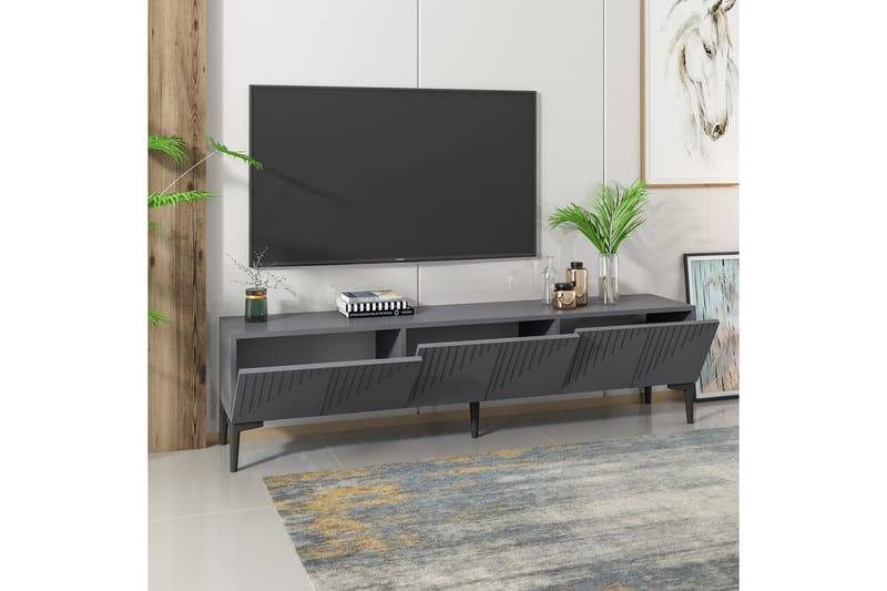 ARTEMIS Tv-bänk 180x37 cm Svart - Tv-bänkar