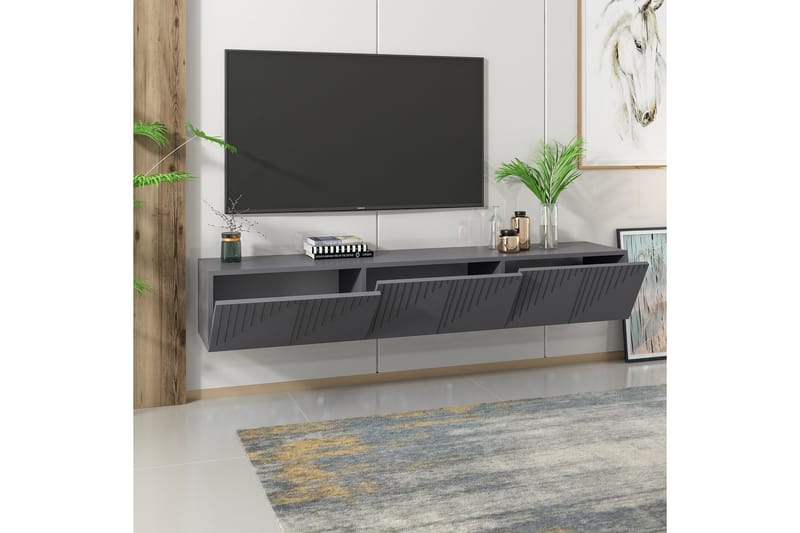 ARTEMIS Tv-bänk 180x37 cm Svart - Tv-bänkar