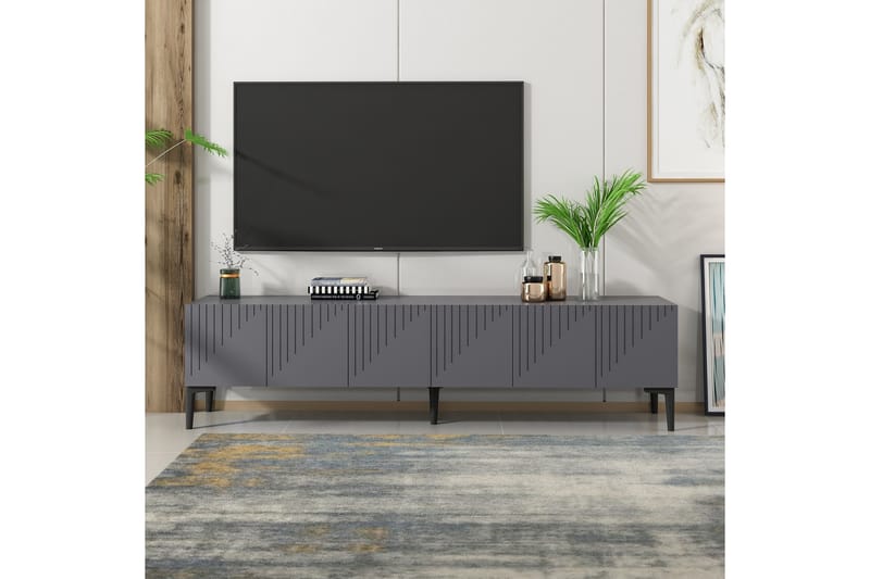 ARTEMIS Tv-bänk 180x37 cm Svart - Möbler - Vardagsrum - Tv-möbler & mediamöbler - Tv-bänkar