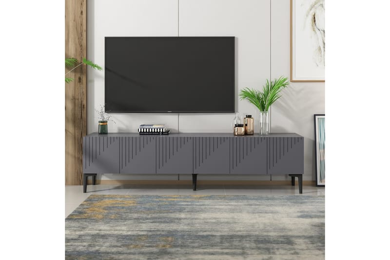 ARTEMIS Tv-bänk 180x37 cm Svart - Tv-bänkar