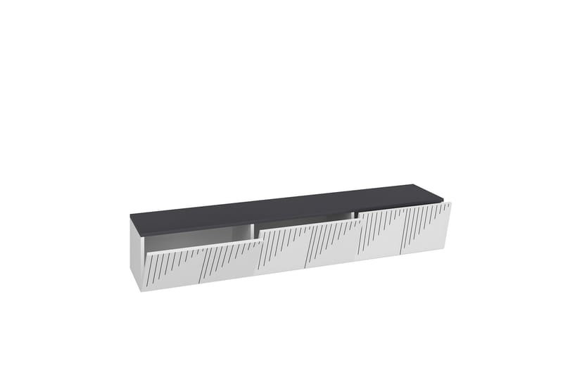 ARTEMIS Tv-bänk 180x37 cm Vit/Svart - Möbler - Vardagsrum - Tv-möbler & mediamöbler - Tv-bänkar