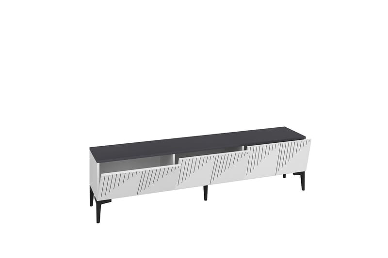 ARTEMIS Tv-bänk 180x37 cm Vit/Svart - Möbler - Vardagsrum - Tv-möbler & mediamöbler - Tv-bänkar