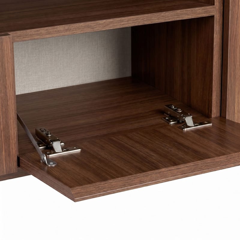 Arvold TV-bänk 160x50x35 cm - Milano Walnut och svart - Möbler - Vardagsrum - Tv-möbler & mediamöbler - Tv-bänkar