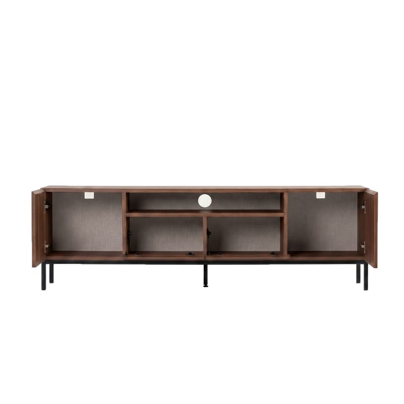 Arvold TV-bänk 160x50x35 cm - Milano Walnut och svart - Möbler - Vardagsrum - Tv-möbler & mediamöbler - Tv-bänkar
