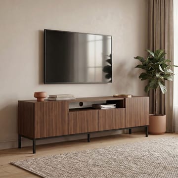 Arvold TV-bänk 160x50x35 cm - Milano Walnut och svart - Möbler - Vardagsrum - Tv-möbler & mediamöbler - Tv-bänkar