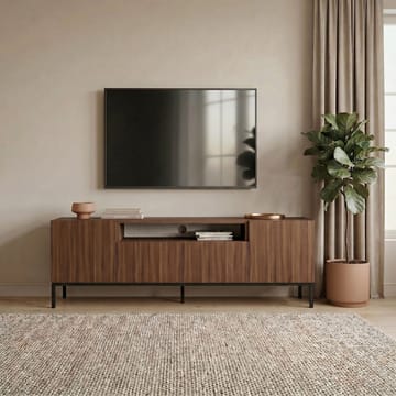 Arvold TV-bänk 160x50x35 cm - Milano Walnut och svart - Möbler - Vardagsrum - Tv-möbler & mediamöbler - Tv-bänkar