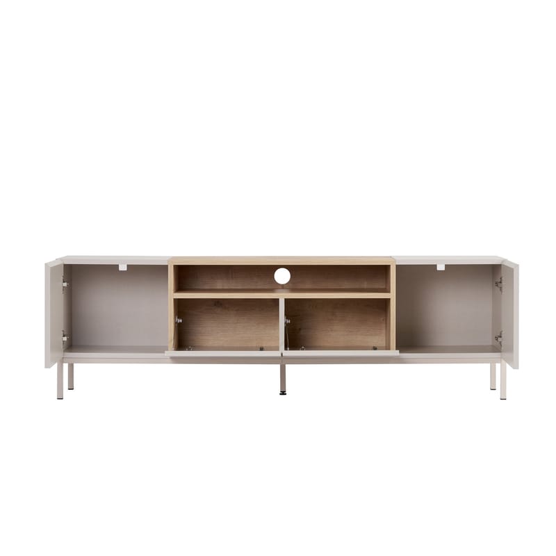 Arvold TV-bänk 160x50x35 cm - Sandstone och Sapphire Oak - Möbler - Vardagsrum - Tv-möbler & mediamöbler - Tv-bänkar