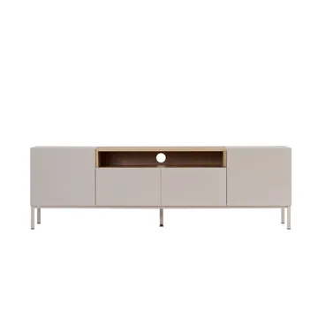 Arvold TV-bänk 160x50x35 cm - Sandstone och Sapphire Oak - Möbler - Vardagsrum - Tv-möbler & mediamöbler - Tv-bänkar