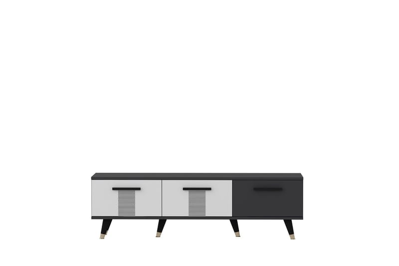 ASIMO Tv-bänk 150x35 cm Svart/Vit - Möbler - Vardagsrum - Tv-möbler & mediamöbler - Tv-bänkar
