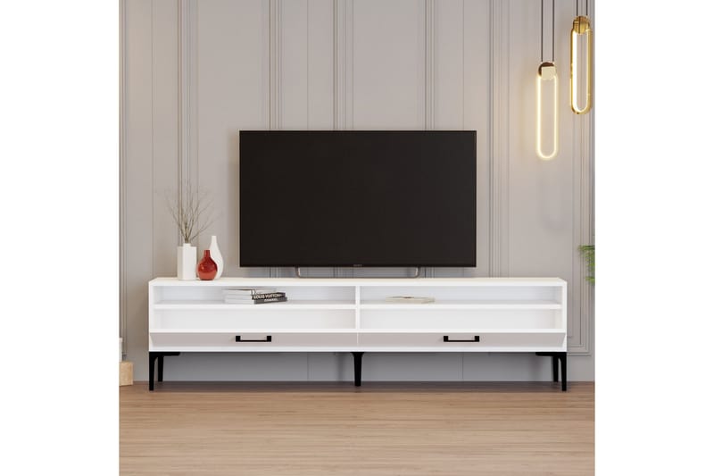 ASKEDAL Tv-bänk 180 cm Vit - Möbler - Vardagsrum - Tv-möbler & mediamöbler - Tv-bänkar