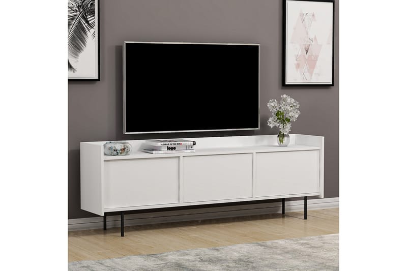 ATLAS Tv-bänk 183,6x37 cm Vit - Möbler - Vardagsrum - Tv-möbler & mediamöbler - Tv-bänkar