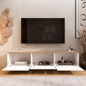 Avero TV-bänk 180x45,6x32 cm - Vitt och ek - Möbler - Vardagsrum - Tv-möbler & mediamöbler - Tv-bänkar