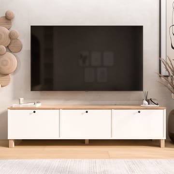 Avero TV-bänk 180x45,6x32 cm - Vitt och ek - Möbler - Vardagsrum - Tv-möbler & mediamöbler - Tv-bänkar