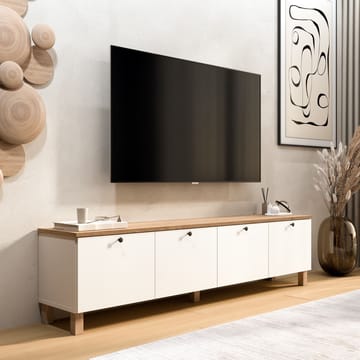 Avero TV-bänk 180x45,6x34,1 cm - Vit och ek - Möbler - Vardagsrum - Tv-möbler & mediamöbler - Tv-bänkar