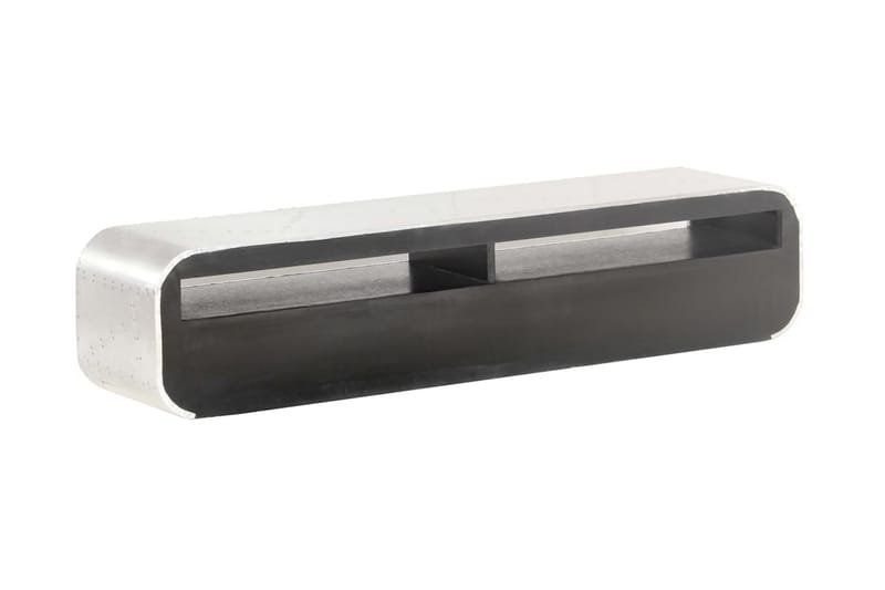 Aviator TV-bänk aluminium vintage flygplanstema 140x30x30 cm - Silver - Tv-bänkar