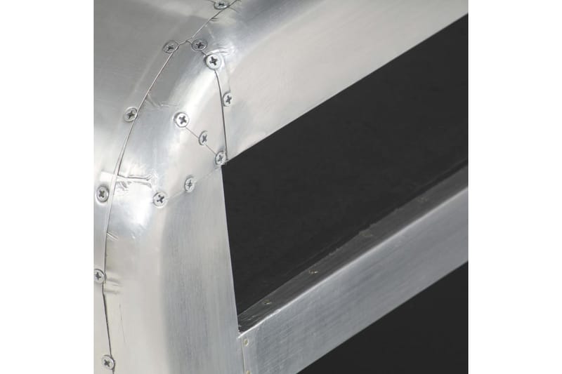 Aviator TV-bänk aluminium vintage flygplanstema 140x30x30 cm - Silver - Tv-bänkar