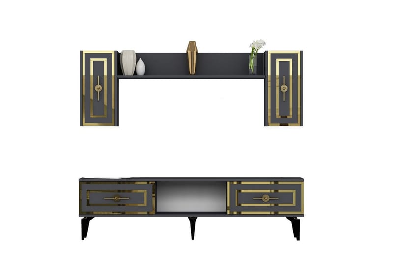 Barriet Tv-möbelset 150x29,6 cm - Antracit - Möbler - Vardagsrum - Tv-möbler & mediamöbler - Tv-möbelset