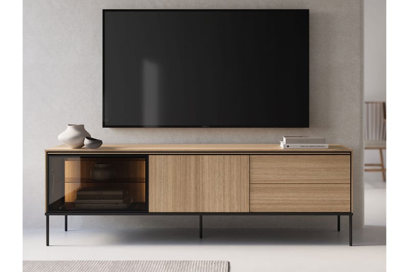 Basici Tv-bänk 197x41 cm - Grå/Grön - Möbler - Vardagsrum - Tv-möbler & mediamöbler - Tv-bänkar