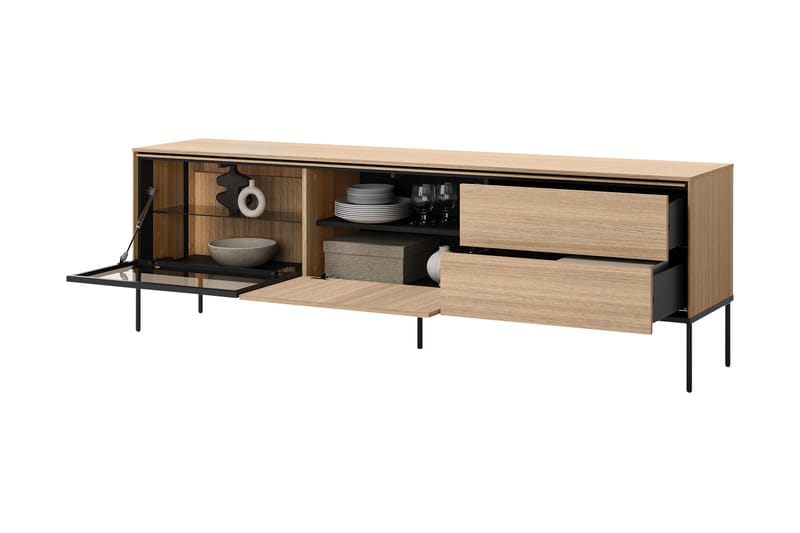 Basici Tv-bänk 197x41 cm - Grå/Grön - Möbler - Vardagsrum - Tv-möbler & mediamöbler - Tv-bänkar