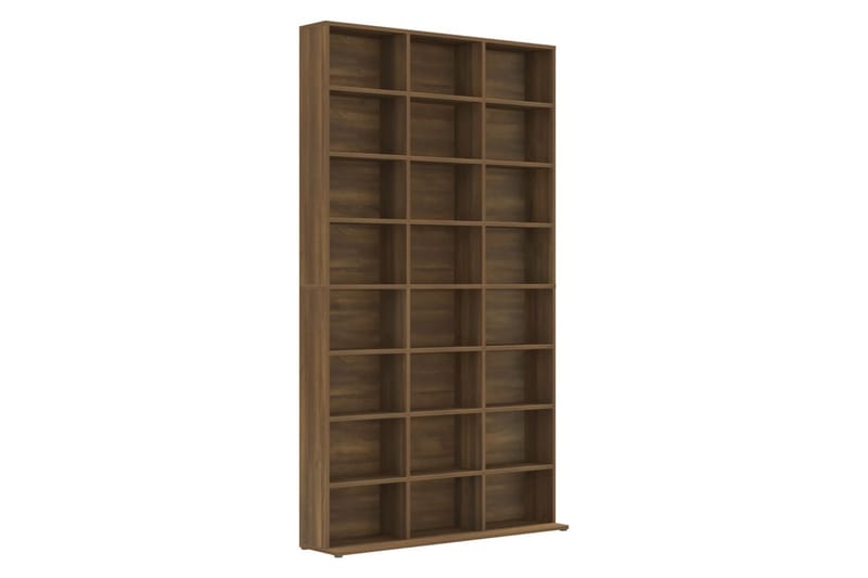 beBasic CD-hylla brun ek 102x23x177,5 cm konstruerat trä - Möbler - Vardagsrum - Tv-möbler & mediamöbler - CD hyllor & DVD hyllor