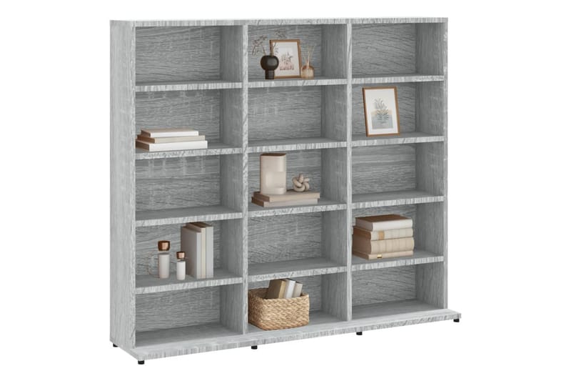 beBasic CD-hylla grå djävulen 102x23x89,5 cm konstruerat trä - Möbler - Vardagsrum - Tv-möbler & mediamöbler - CD hyllor & DVD hyllor