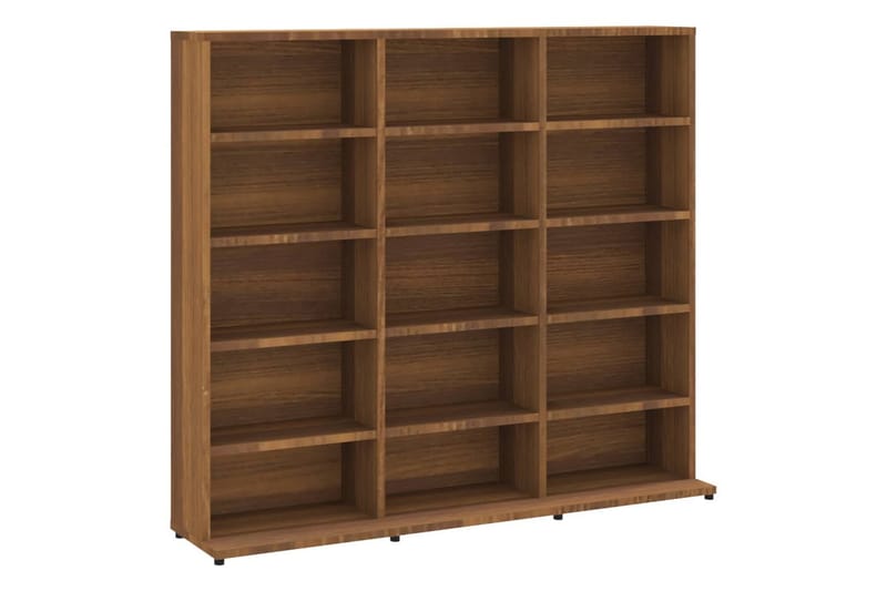 beBasic CD-hylla rökfärgad Brun ek 102x23x89,5 cm konstruerat trä - Möbler - Vardagsrum - Tv-möbler & mediamöbler - CD hyllor & DVD hyllor