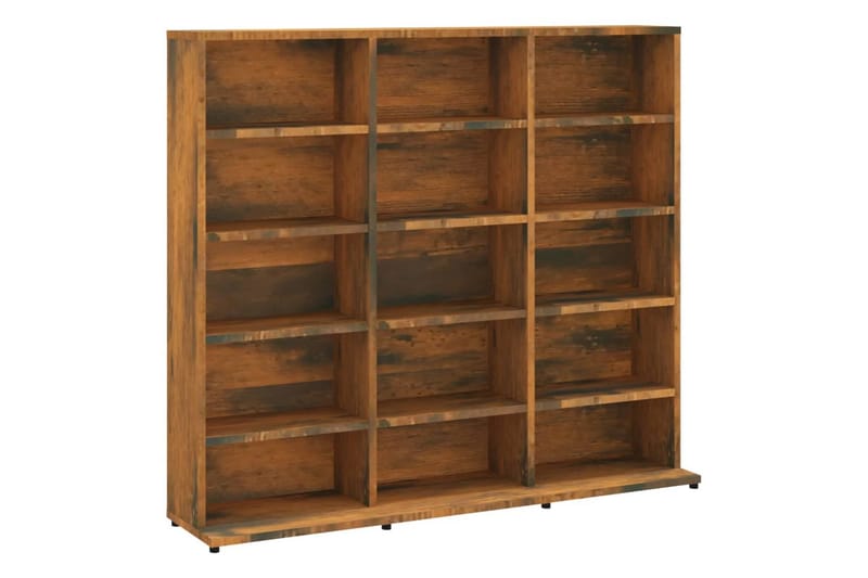 beBasic CD-hylla rökfärgad ek 102x23x89,5 cm konstruerat trä - Möbler - Vardagsrum - Tv-möbler & mediamöbler - CD hyllor & DVD hyllor