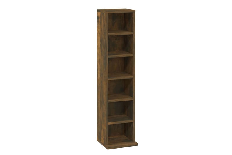 beBasic CD-hylla rökfärgad ek 21x20x88 cm konstruerat trä - Möbler - Vardagsrum - Tv-möbler & mediamöbler - CD hyllor & DVD hyllor
