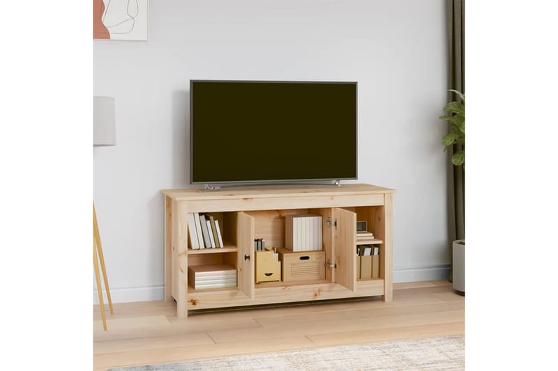 beBasic Tv-bänk 103x36,5x52 cm massiv furu - Möbler - Vardagsrum - Tv-möbler & mediamöbler - Tv-bänkar