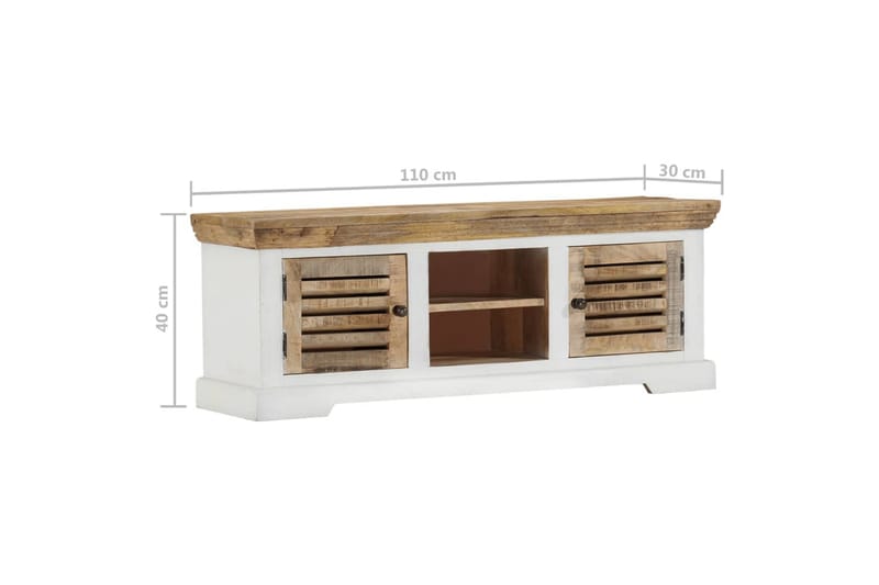beBasic Tv-bänk 110x30x40 cm massivt mangoträ - Möbler - Vardagsrum - Tv-möbler & mediamöbler - Tv-bänkar