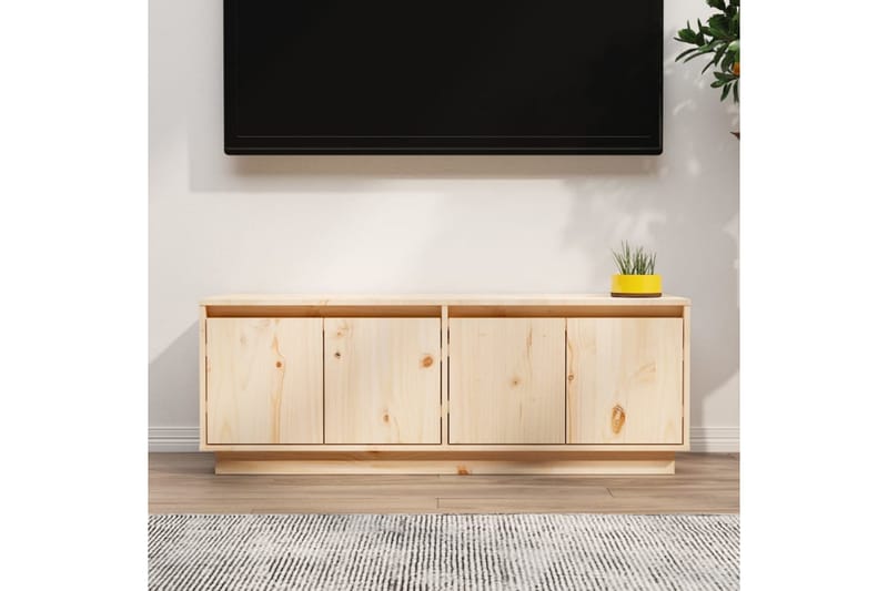 beBasic Tv-bänk 110x34x40 cm massiv furu - Möbler - Vardagsrum - Tv-möbler & mediamöbler - Tv-bänkar