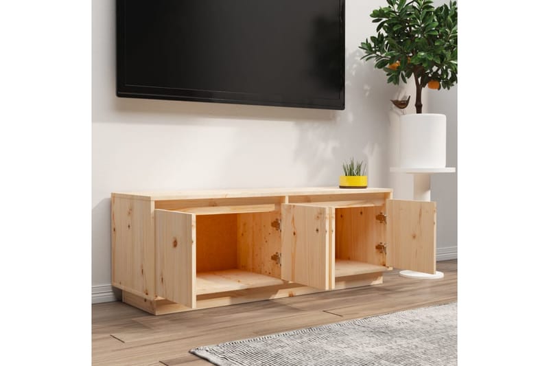 beBasic Tv-bänk 110x34x40 cm massiv furu - Möbler - Vardagsrum - Tv-möbler & mediamöbler - Tv-bänkar
