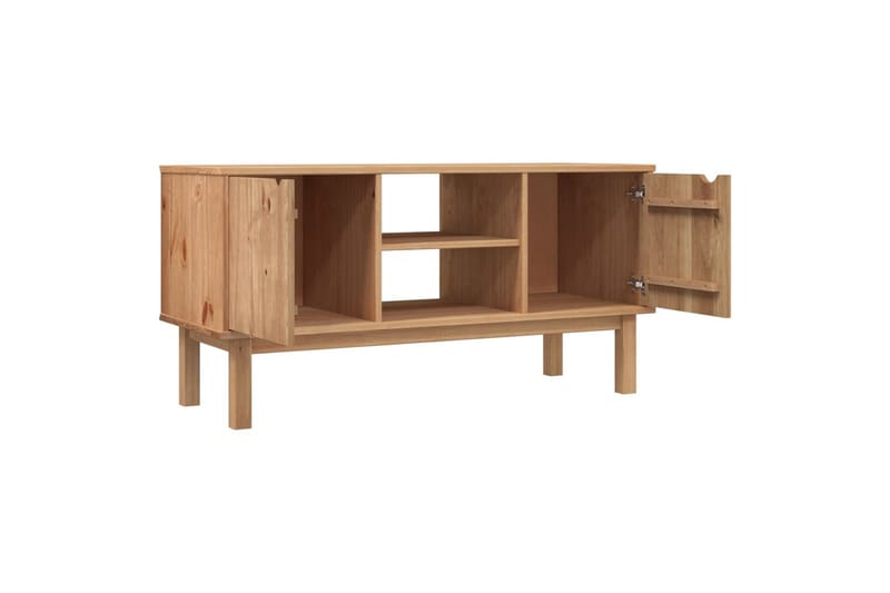 beBasic Tv-bänk 113,5x43x57 cm massiv furu - Möbler - Vardagsrum - Tv-möbler & mediamöbler - Tv-bänkar