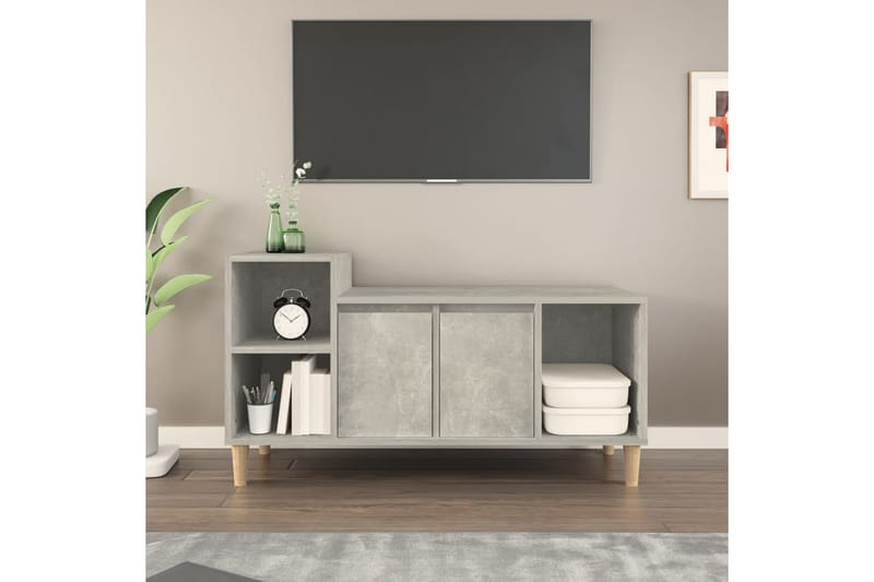 beBasic Tv-bänk betonggrå 100x35x55 cm konstruerat trä - Möbler - Vardagsrum - Tv-möbler & mediamöbler - Tv-bänkar