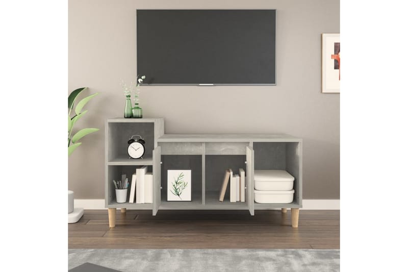beBasic Tv-bänk betonggrå 100x35x55 cm konstruerat trä - Möbler - Vardagsrum - Tv-möbler & mediamöbler - Tv-bänkar