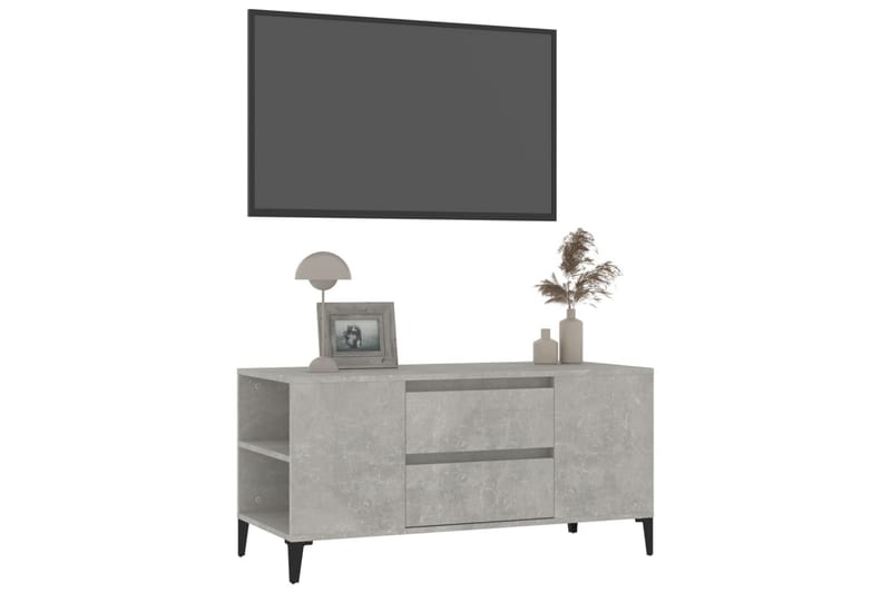 beBasic Tv-bänk betonggrå 102x44,5x50 cm konstruerat trä - Möbler - Vardagsrum - Tv-möbler & mediamöbler - Tv-bänkar