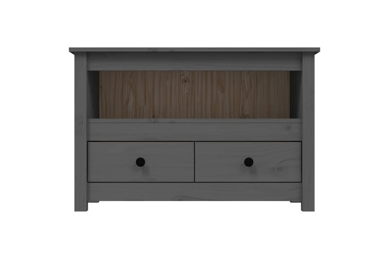 beBasic Tv-bänk grå 79x35x52 cm massiv furu - Möbler - Vardagsrum - Tv-möbler & mediamöbler - Tv-bänkar