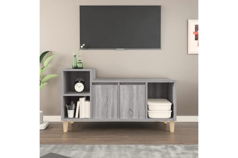 beBasic Tv-bänk grå sonoma 100x35x55 cm konstruerat trä - Möbler - Vardagsrum - Tv-möbler & mediamöbler - Tv-bänkar