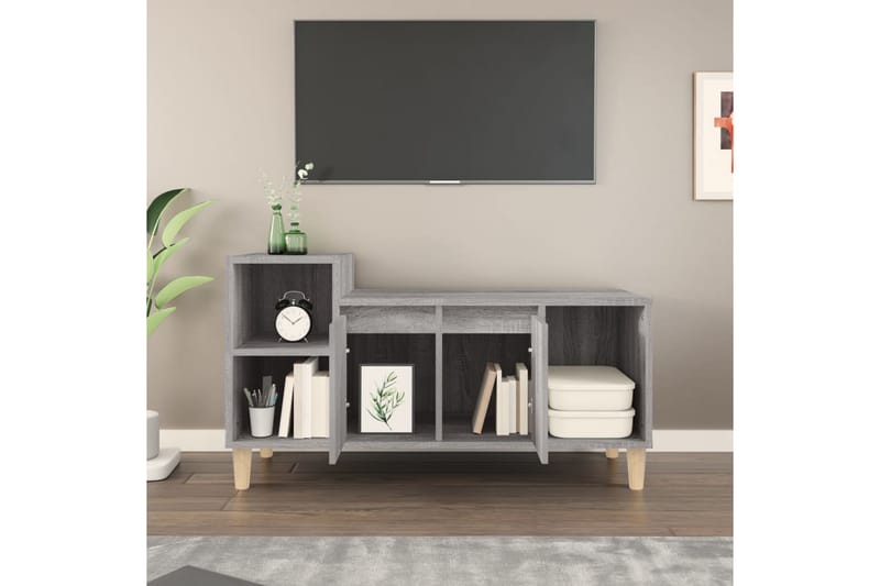 beBasic Tv-bänk grå sonoma 100x35x55 cm konstruerat trä - Möbler - Vardagsrum - Tv-möbler & mediamöbler - Tv-bänkar