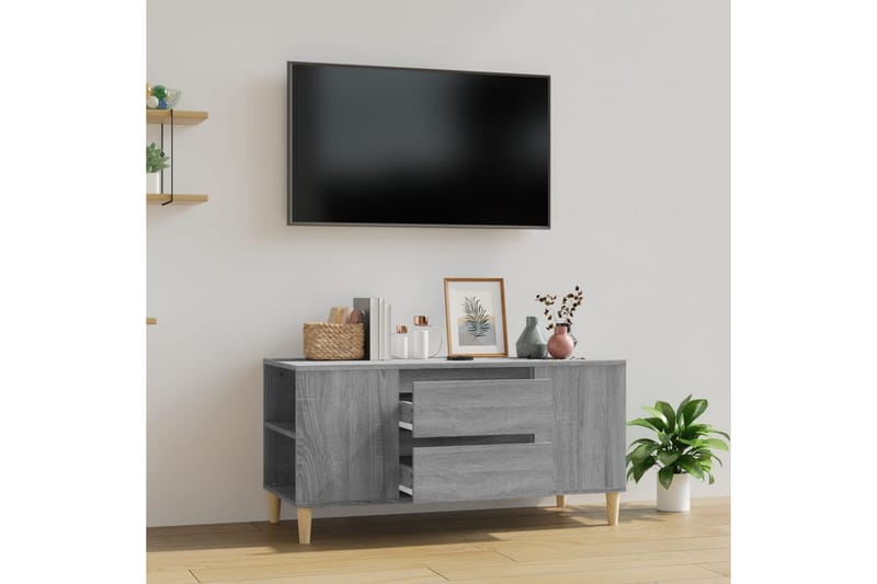 beBasic Tv-bänk grå sonoma 102x44,5x50 cm konstruerat trä - Möbler - Vardagsrum - Tv-möbler & mediamöbler - Tv-bänkar