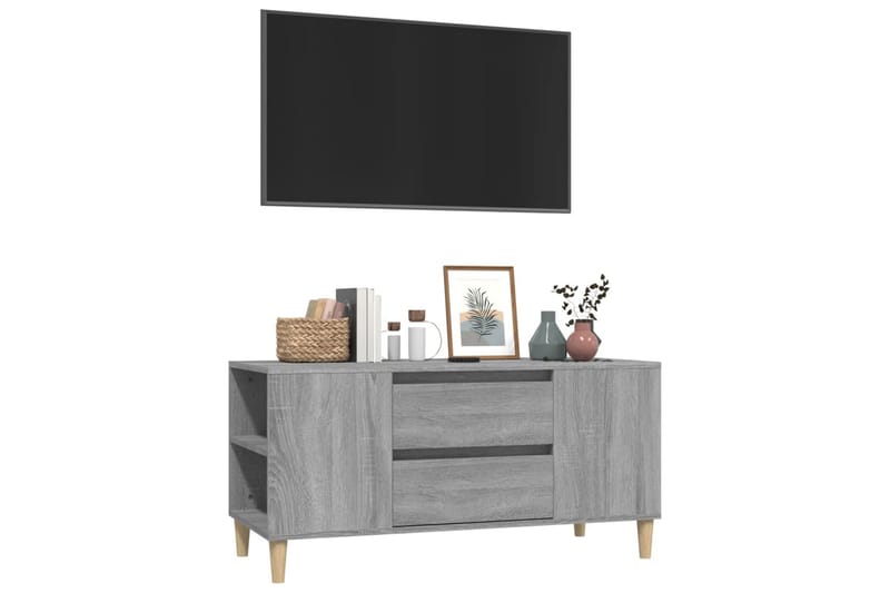 beBasic Tv-bänk grå sonoma 102x44,5x50 cm konstruerat trä - Möbler - Vardagsrum - Tv-möbler & mediamöbler - Tv-bänkar