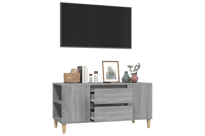 beBasic Tv-bänk grå sonoma 102x44,5x50 cm konstruerat trä - Möbler - Vardagsrum - Tv-möbler & mediamöbler - Tv-bänkar