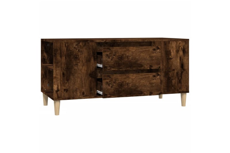 beBasic Tv-bänk rökfärgad ek 102x44,5x50 cm konstruerat trä - Möbler - Vardagsrum - Tv-möbler & mediamöbler - Tv-bänkar