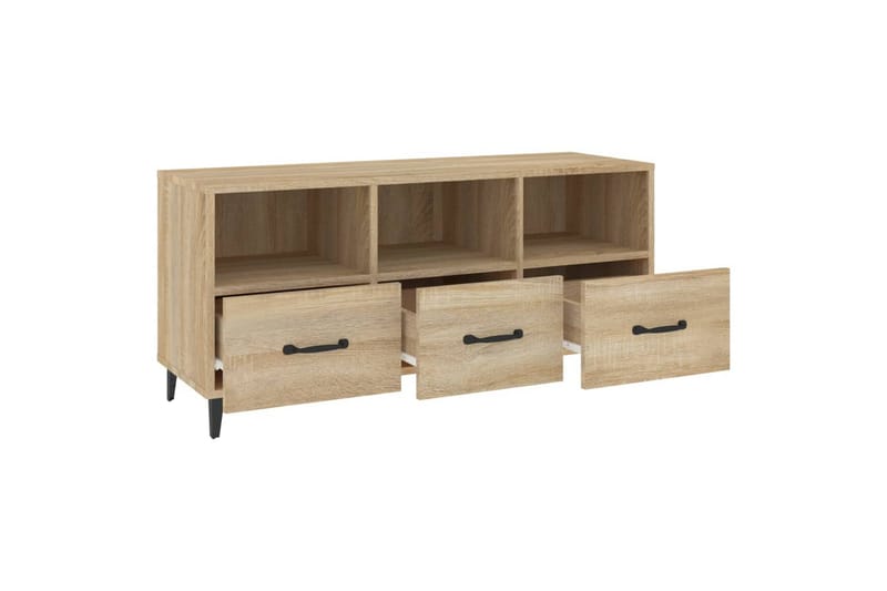 beBasic Tv-bänk sonoma-ek 102x35x50 cm konstruerat trä - Möbler - Vardagsrum - Tv-möbler & mediamöbler - Tv-bänkar
