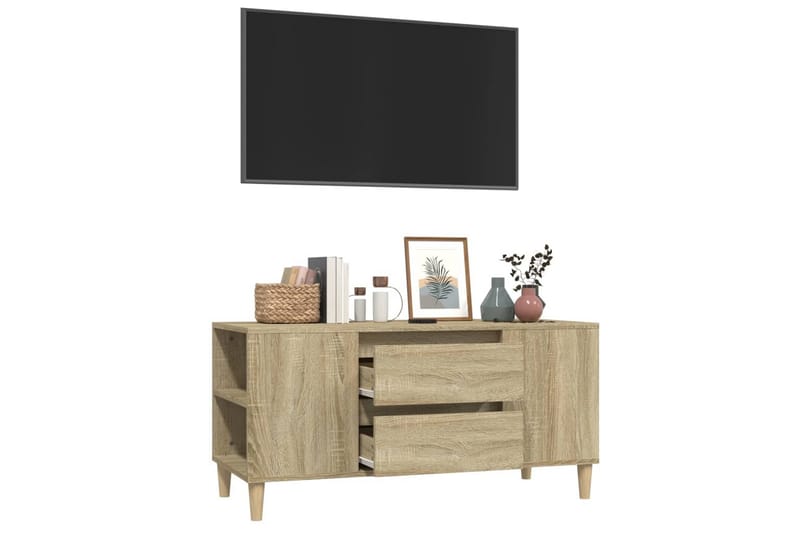 beBasic Tv-bänk sonoma-ek 102x44,5x50 cm konstruerat trä - Möbler - Vardagsrum - Tv-möbler & mediamöbler - Tv-bänkar