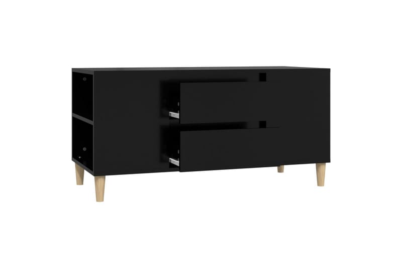 beBasic Tv-bänk svart 102x44,5x50 cm konstruerat trä - Möbler - Vardagsrum - Tv-möbler & mediamöbler - Tv-bänkar